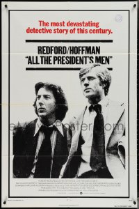 3y0741 ALL THE PRESIDENT'S MEN int'l 1sh 1976 Hoffman & Robert Redford as Woodward & Bernstein!