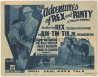 3y0511 ADVENTURES OF REX & RINTY chapter 6 TC 1935 serial about a horse and German Shepherd dog!