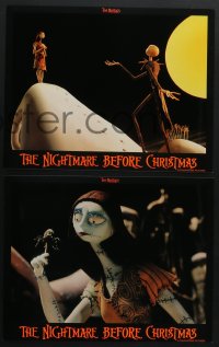 3y0690 NIGHTMARE BEFORE CHRISTMAS 8 LCs 1993 Tim Burton, Disney, great Halloween horror images!