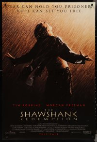 4c1023 SHAWSHANK REDEMPTION advance DS 1sh 1994 escaped prisoner Tim Robbins in rain, Stephen King!