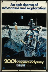 4d0270 2001: A SPACE ODYSSEY style B Cinerama 1sh 1968 Kubrick, McCall art, ultra rare unfolded!