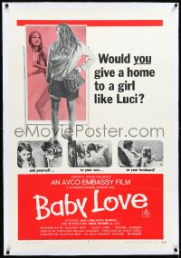 4d0519 BABY LOVE linen 1sh 1969 would you give a home to a girl like Luci, a BAD girl!