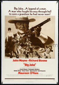 4d0530 BIG JAKE linen style B 1sh 1971 John Wayne fought through hell to save a grandson he had never seen!
