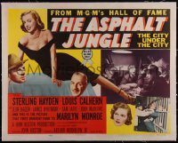 4d0315 ASPHALT JUNGLE linen style B 1/2sh R1954 Marilyn Monroe, Sterling Hayden, John Huston noir!