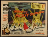 4d0217 INVASION OF THE BODY SNATCHERS style B 1/2sh 1956 classic spotlight style on no other poster!
