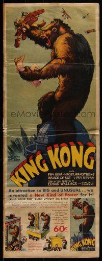 4d0185 KING KONG pressbook 1933 incredibly elaborate, lots of color, includes the die-cut herald!