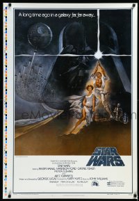 4d0242 STAR WARS PMS printer's test int'l style A 1sh 1977 George Lucas, classic Tom Jung art!