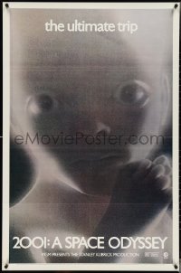4f0686 2001: A SPACE ODYSSEY 1sh R1971 Stanley Kubrick, star child c/u, the ultimate trip!