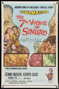 4f0687 7th VOYAGE OF SINBAD 1sh R1971 Ray Harryhausen fantasy classic, Dynamation montage!