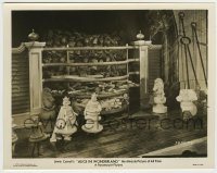 4f1230 ALICE IN WONDERLAND 8x10.25 still 1933 the White Knight & other chess pieces by fireplace!