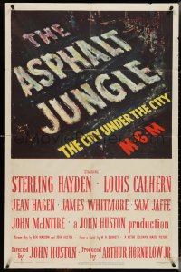 4f0696 ASPHALT JUNGLE 1sh 1950 Marilyn Monroe, Sterling Hayden, John Huston classic film noir!