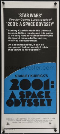 4f0404 2001: A SPACE ODYSSEY Aust daybill R1978 George Lucas says it's better than Star Wars!