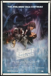 4f0771 EMPIRE STRIKES BACK studio style 1sh 1980 classic Gone With The Wind style art by Kastel!