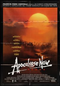 4f0183 APOCALYPSE NOW Italian 1p R2001 Francis Ford Coppola, image of choppers over river!