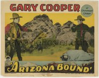 4f0488 ARIZONA BOUND LC 1927 cowboy points at young Gary Cooper standing over sleeping Betty Jewell!