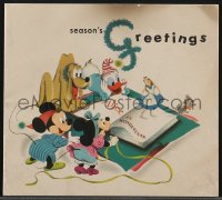 4f0268 ALICE IN WONDERLAND 7x8 greeting card 1951 great colorful cartoon art including Mickey Mouse!