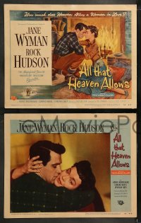4f0601 ALL THAT HEAVEN ALLOWS 8 LCs 1955 Rock Hudson & Jane Wyman, directed by Douglas Sirk!