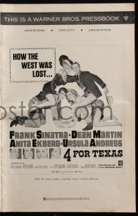 4f0390 4 FOR TEXAS pressbook 1964 Frank Sinatra, Dean Martin, Anita Ekberg, Ursula Andress, Aldrich