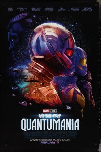 4g0784 ANT-MAN & THE WASP: QUANTUMANIA advance DS 1sh 2023 Rudd in the title role, Lilly as Wasp!