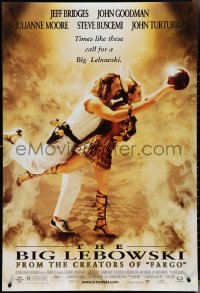 4g0805 BIG LEBOWSKI DS 1sh 1998 Coen Bros cult classic, Jeff Bridges bowling with Julianne Moore!