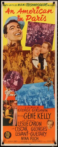 4g0516 AMERICAN IN PARIS insert 1951 different montage of Gene Kelly & Leslie Caron dancing!