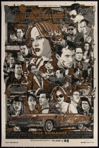 4g0314 TRUE ROMANCE signed #150/280 24x36 art print 2019 by Tyler Stout, gold edition!