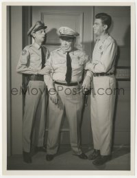 4j1448 ANDY GRIFFITH SHOW TV 7x9 still 1962 Andy with Don Knotts as Barney & Hal Smith as Otis!