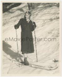 4j1450 ANN HARDING 8x10 still 1930s charming RKO star goes skiing on her day off by Gaston Longet!