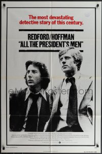 4j0836 ALL THE PRESIDENT'S MEN int'l 1sh 1976 Hoffman & Robert Redford as Woodward & Bernstein!