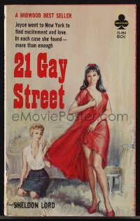 4j1254 21 GAY STREET reprint paperback book 1967 Paul Rader art, she went to New York for love!