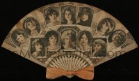 4j0469 ACTRESS HAND FAN 8x13 hand fan 1920s Bebe Daniels, Colleen Moore, Dorothy Mackaill & more!