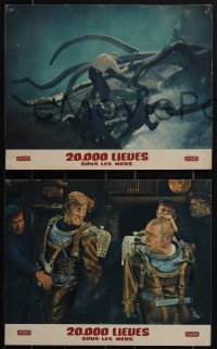 4j0249 20,000 LEAGUES UNDER THE SEA 15 French LCs 1955 Jules Verne classic, Kirk Douglas, ultra rare!
