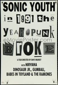 4k0693 1991: THE YEAR PUNK BROKE 1sh 1992 Sonic Youth, Nirvana & The Ramones, ultra rare!