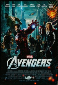 4k0710 AVENGERS advance DS 1sh 2012 Robert Downey Jr & The Hulk, assemble 2012!