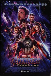 4k0711 AVENGERS: ENDGAME advance DS 1sh 2019 Marvel Comics, cool montage with Hemsworth & top cast!