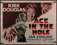 4k0155 ACE IN THE HOLE style B 1/2sh 1951 Billy Wilder classic, Douglas & sexy Jan Sterling!