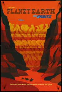 4k0332 VISIT PLANET EARTH VIA ORBITZ artist signed 24x36 travel poster 2001 Orbitz, Grand Canyon!