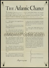 4k0122 ATLANTIC CHARTER 20x28 WWII war poster 1943 basis for the United Nations, goals of the war!