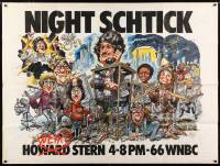 4p0120 HOWARD STERN NIGHT SCHTICK 44x59 radio poster 1982 Ho-Weird Stern & Quivers, Jack Davis art!