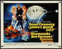 4r0333 DIAMONDS ARE FOREVER 1/2sh 1971 art of Sean Connery as James Bond 007 by Robert McGinnis!