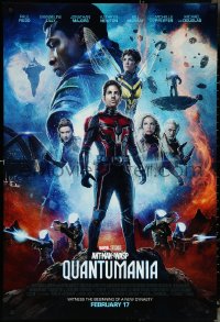 4w0730 ANT-MAN & THE WASP: QUANTUMANIA advance DS 1sh 2023 Rudd in the title role, Lilly as Wasp!