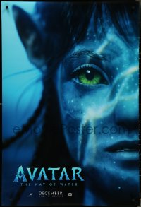 4w0738 AVATAR: THE WAY OF WATER teaser DS 1sh 2022 James Cameron sci-fi sequel, close-up image!