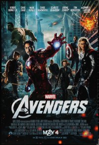 4w0739 AVENGERS advance DS 1sh 2012 Robert Downey Jr & The Hulk, assemble 2012!