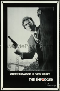 4w0806 ENFORCER teaser 1sh 1976 Clint Eastwood is Dirty Harry w/ die-cut bullet holes, very rare!