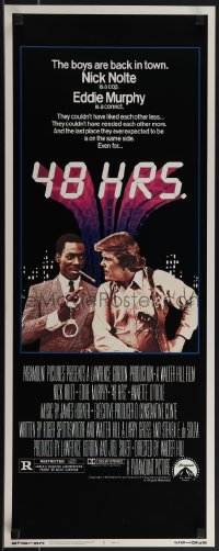 4w0141 48 HRS. insert 1982 Nick Nolte is a cop who hates Eddie Murphy who is a convict!