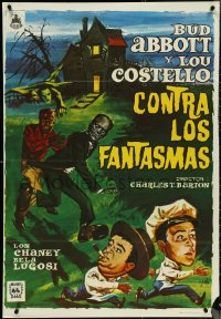 4w0650 ABBOTT & COSTELLO MEET FRANKENSTEIN Spanish R1975 different art with Wolfman & Dracula!