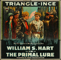 4y0009 PRIMAL LURE 6sh 1916 wonderful art of fur trapper William S. Hart surrounded, ultra rare!