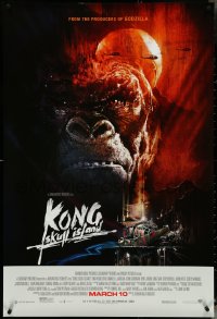 4z1001 KONG: SKULL ISLAND advance DS 1sh 2017 rare style w/ Apocalypse Now art inspired by Bob Peak!