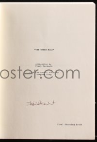 5b0026 FRANK DARABONT signed copy script 2000s you can see exactly how The Green Mile was written!