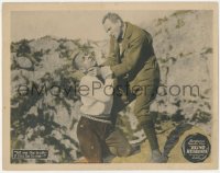 5j1358 BLIND HUSBANDS LC 1919 c/u of Sam De Grasse choking director Erich von Stroheim, ultra rare!